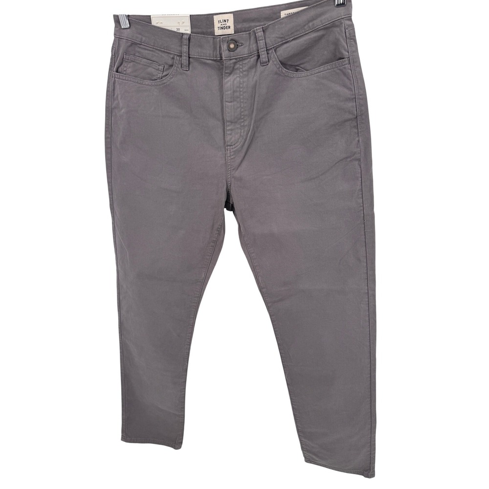 Flint and Tinder Pants 34x30 Tapered Fit Mens Gray Chinos Huckberry New